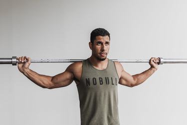 Nobull Men's Tank Tops Green | Australia (KO2305)